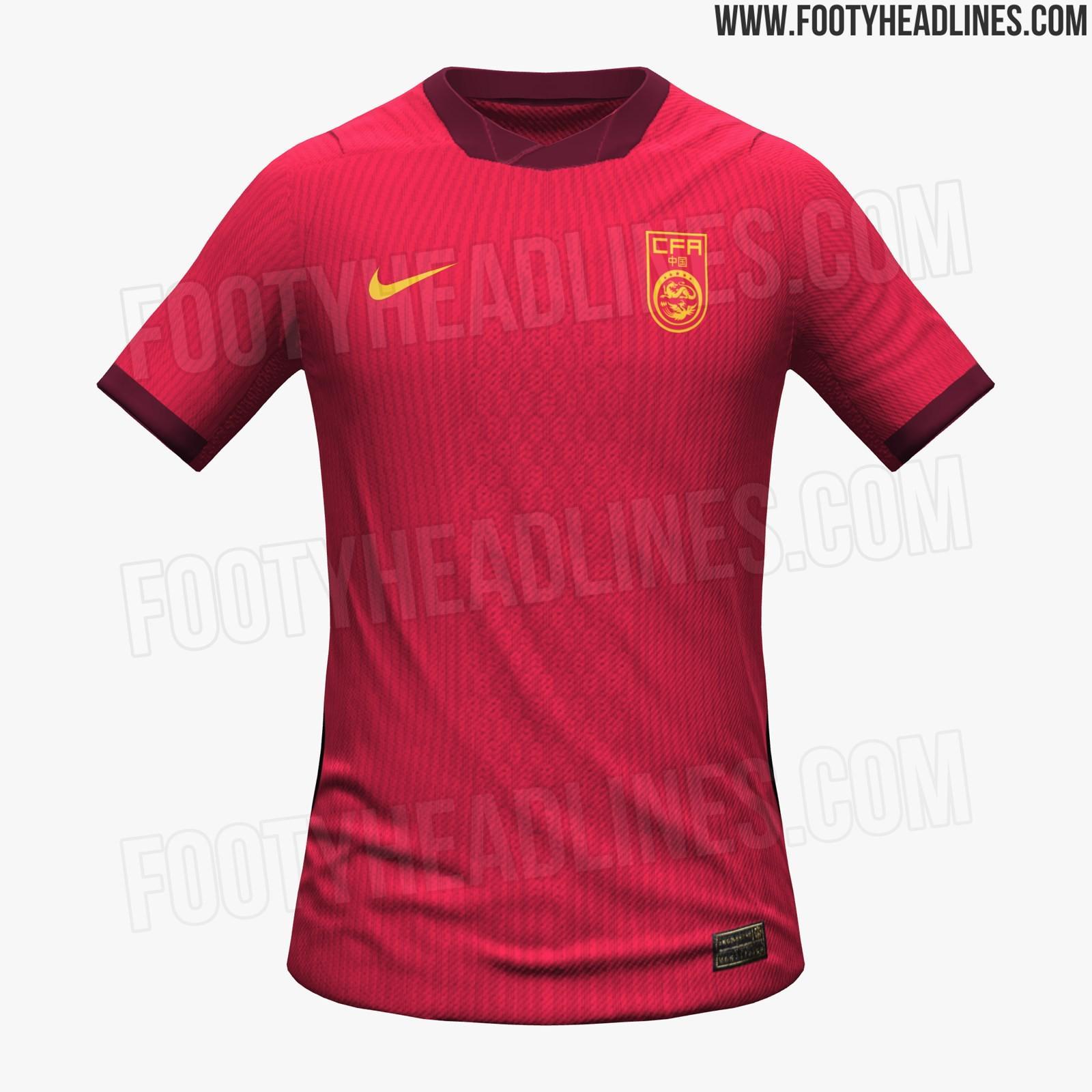 体育资讯平台-国足2026球衣曝光：主场球衣延续红色配色，客场回归黄色主色调